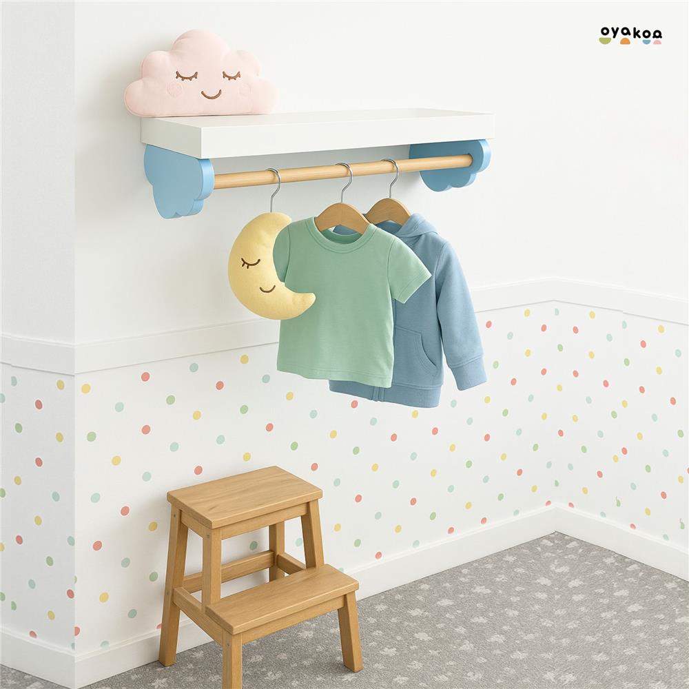 ชั้นแขวน OYAKOO MIA CLOUDY 60 ซม. สีขาว/ฟ้า