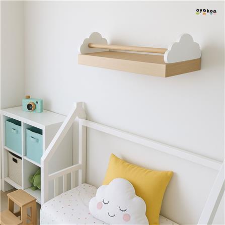 ชั้นแขวน OYAKOO MIA CLOUDY 60 ซม. สีขาว/โอ๊ค_4