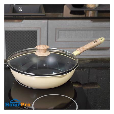 กระทะลึกพร้อมฝา 28 ซม. KECH ZIVA IH สีเหลือง_6