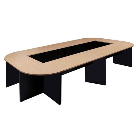 โต๊ะประชุม ICONIC PLCF4200 200x420 ซม. สีโอ๊ค/ดำ_0