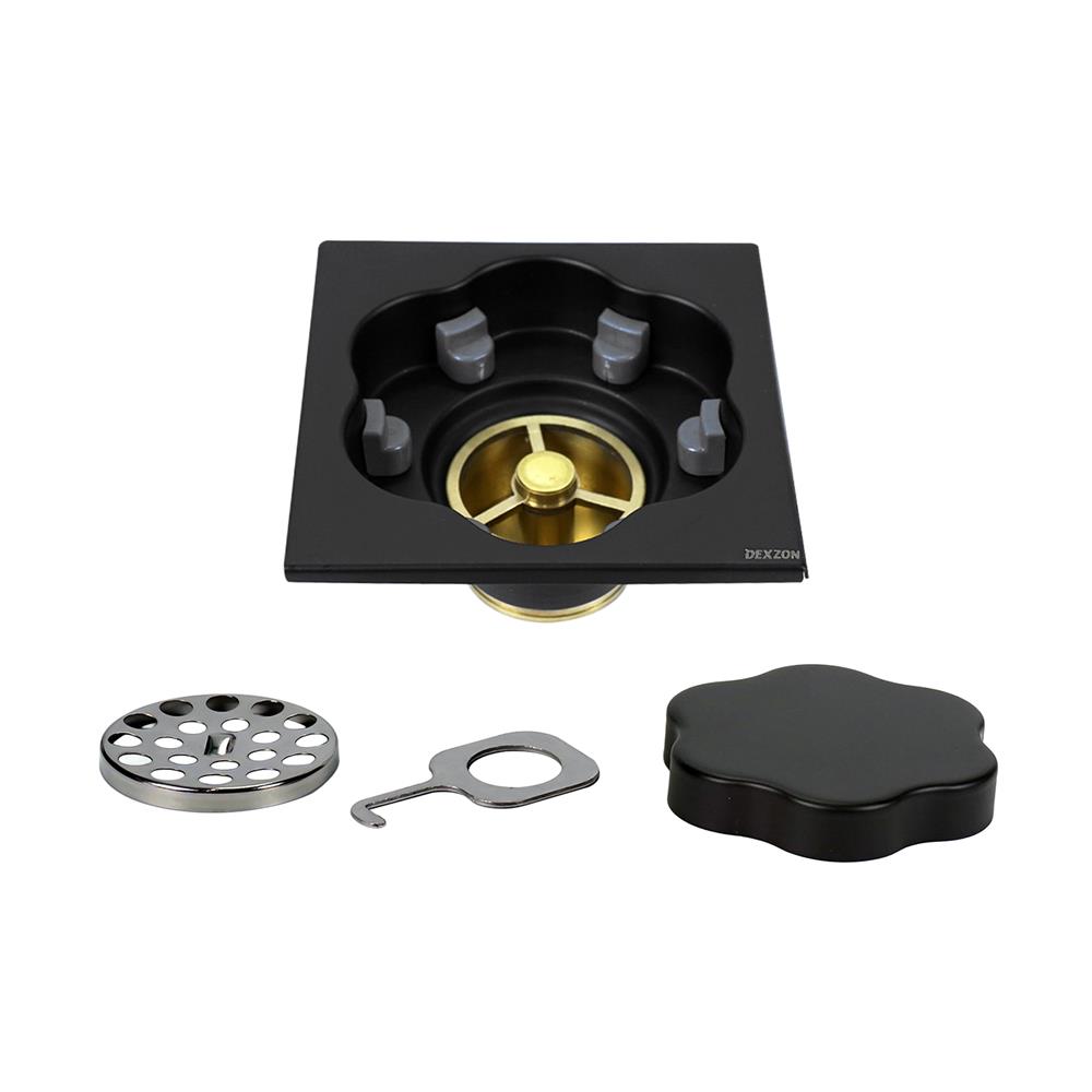 ตะแกรงกันกลิ่น DEXZON S-J6110FS-MB 3.8 นิ้ว