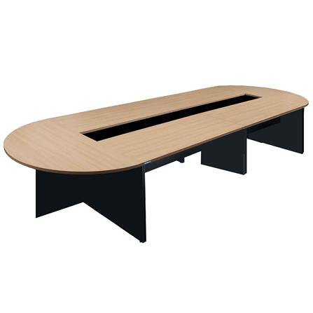 โต๊ะประชุม ICONIC PLCF5100 150x510 ซม. สีโอ๊ค/ดำ_0