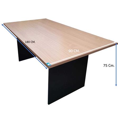 โต๊ะประชุม ICONIC CONF1809 90x180 ซม. สีโอ๊ค/ดำ_1