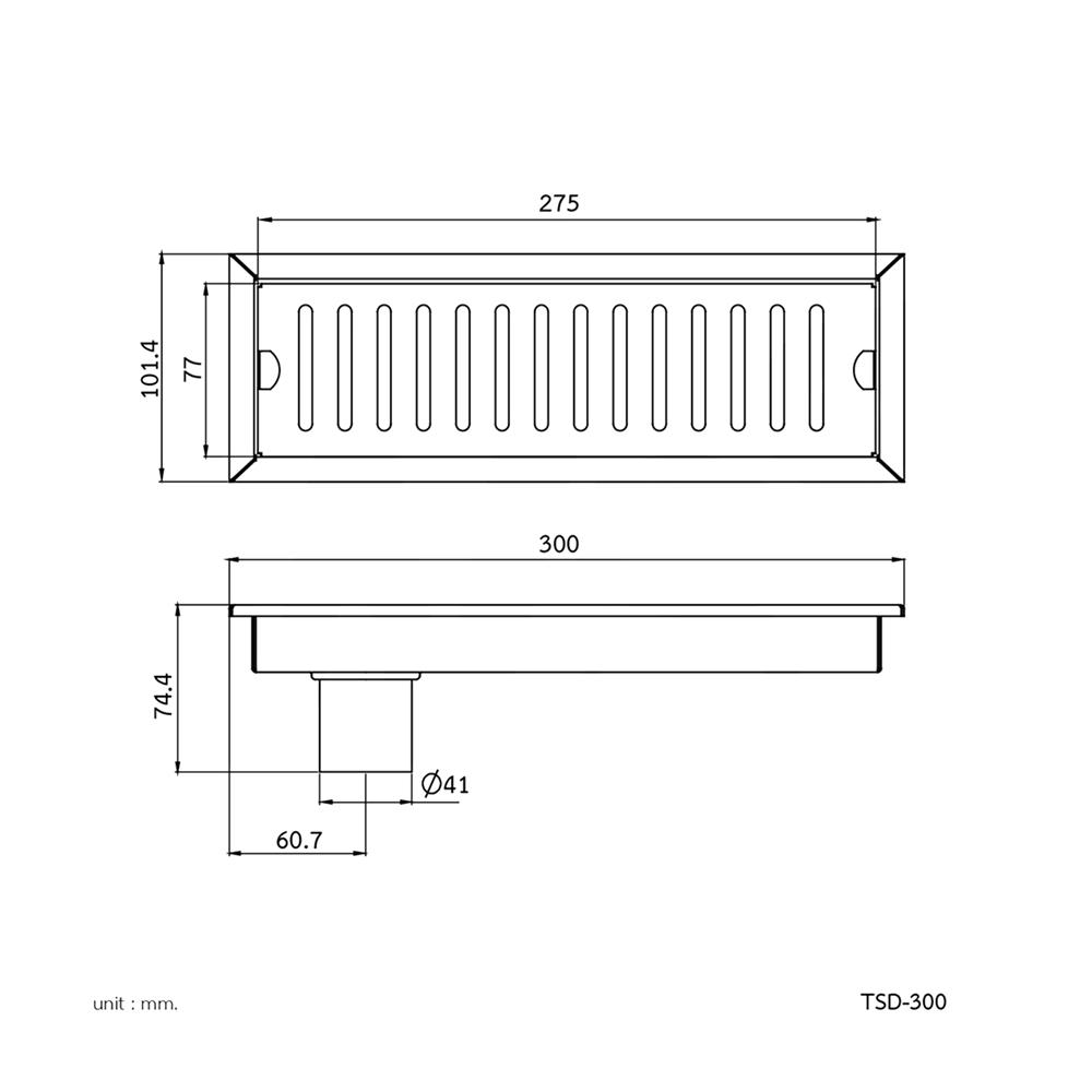 รางน้ำทิ้ง WS TSD-300