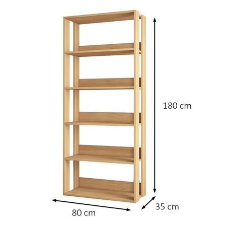 ชั้นวางของ 6 ชั้น FURDINI AOMI 80 ซม. สี NATURAL OAK_5