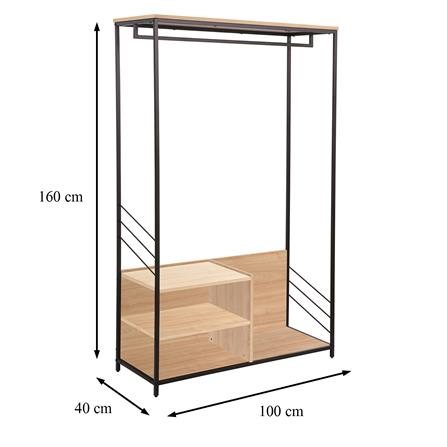 ตู้เสื้อผ้าบานโล่ง FURDINI PORTER 100 ซม. สี NATURAL_7