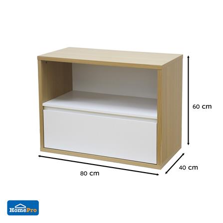 ชั้นวางของ 1 ช่อง 1 ลิ้นชัก FURDINI AOMI NT สี OAK/ขาว_5