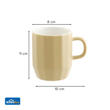 ถ้วยหู PORCELAIN 350 มล. KECH GRAZE สีเหลือง_4