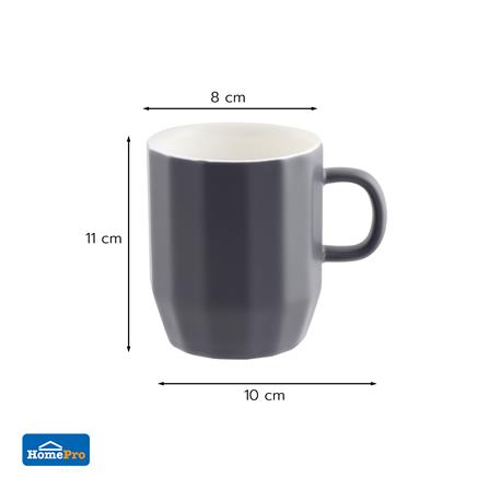 ถ้วยหู PORCELAIN 350 มล. KECH GRAZE สีเทา_4