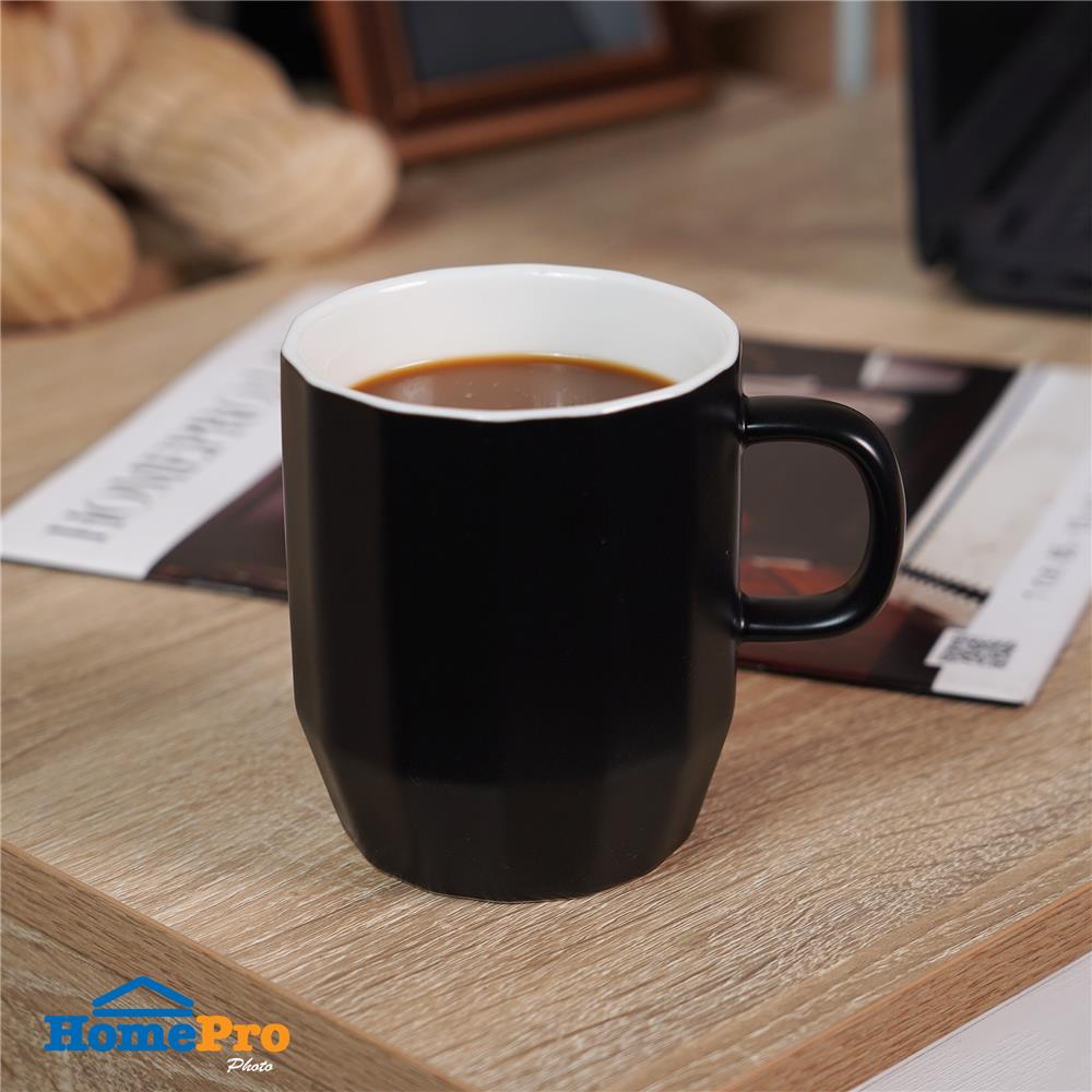 ถ้วยหู PORCELAIN 350 มล. KECH GRAZE สีดำ