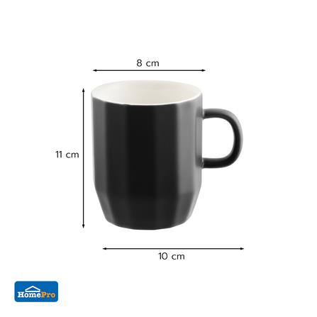 ถ้วยหู PORCELAIN 350 มล. KECH GRAZE สีดำ_4