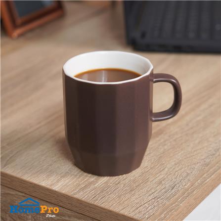 ถ้วยหู PORCELAIN 350 มล. KECH GRAZE สีน้ำตาล_3