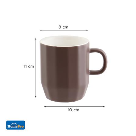 ถ้วยหู PORCELAIN 350 มล. KECH GRAZE สีน้ำตาล_4