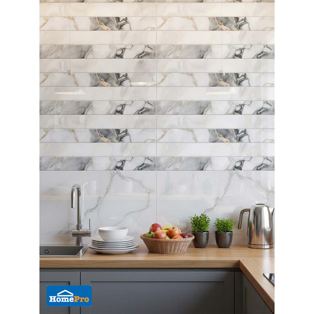 กระเบื้องผนัง 30x60 ซม. TARA ฟูเซีย-H มัลติคัลเลอร์ A 0.9 ตร.ม.