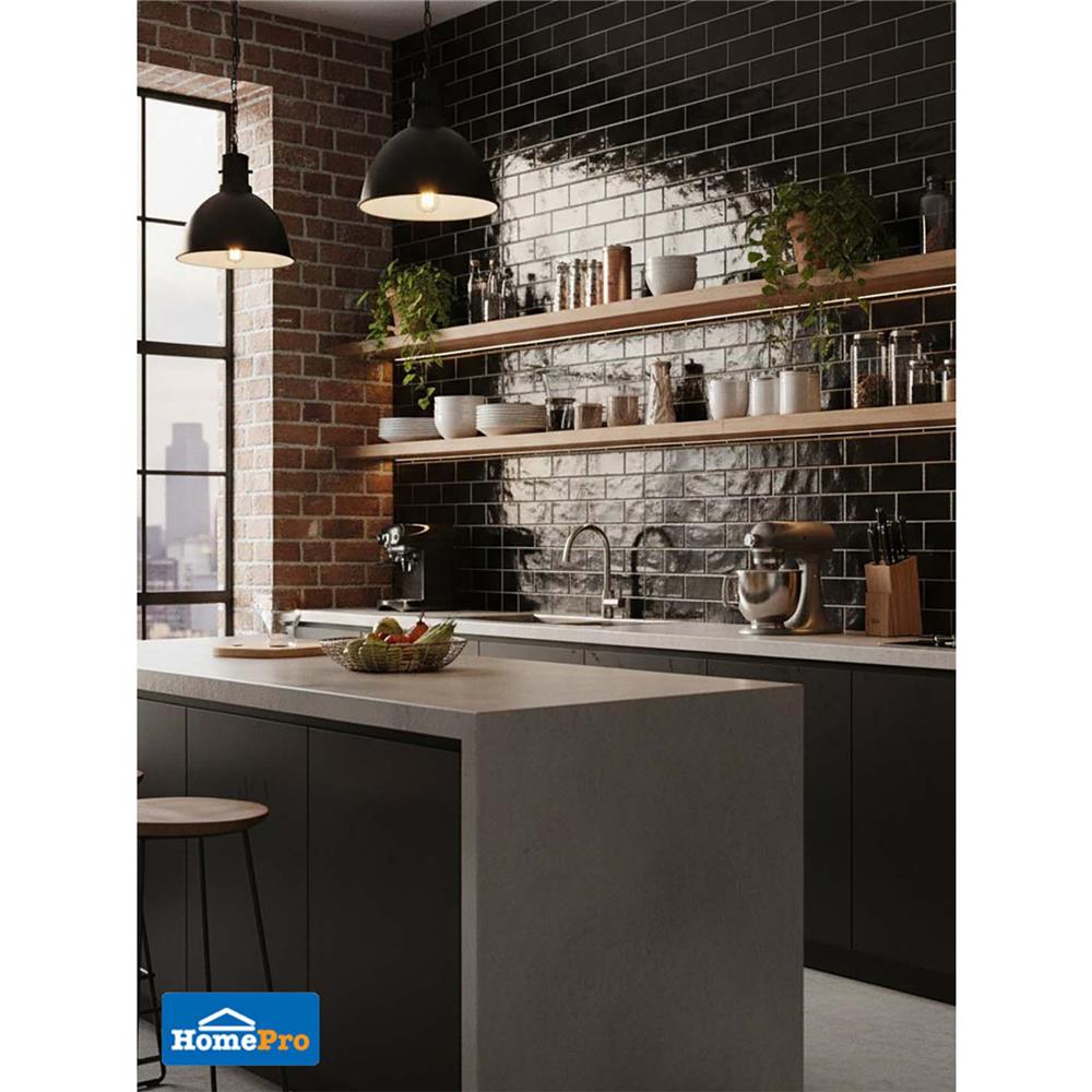 กระเบื้องผนัง 30x60 ซม. TARA มิลล่าบริค นิว ดำ A 0.9 ตร.ม.