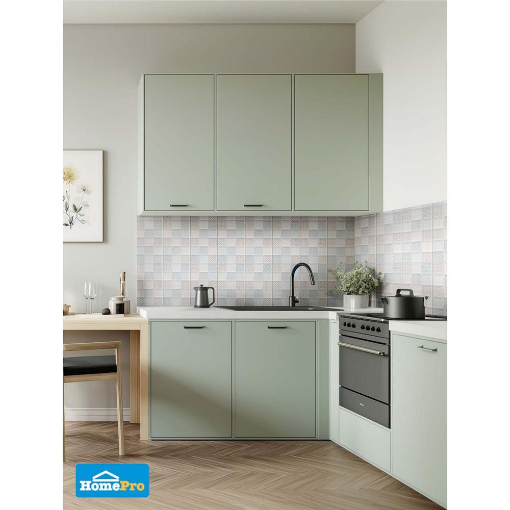 กระเบื้องผนัง 10x16 นิ้ว SOSUCO ศาลายา สีเทา A 1 ตร.ม.