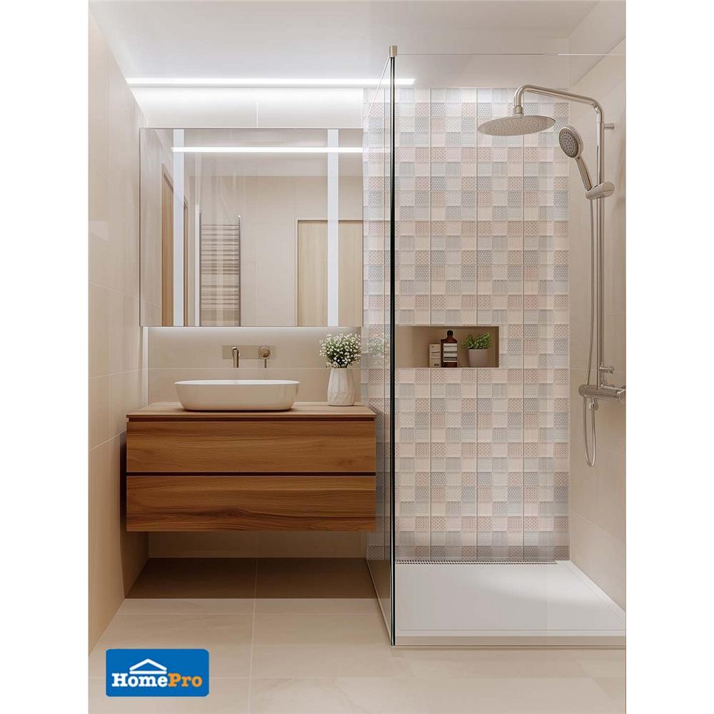 กระเบื้องผนัง 10x16 นิ้ว SOSUCO ศาลายา สีเทา A 1 ตร.ม.