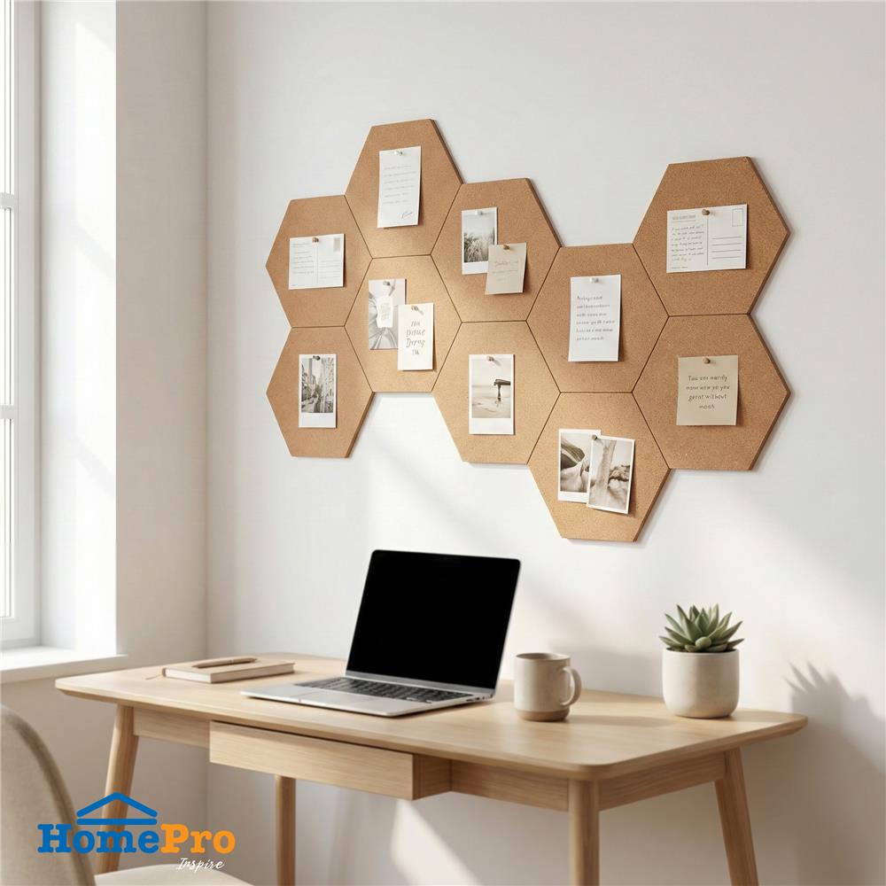 สติ๊กเกอร์บอร์ด HOME LIVING STYLE 15x17 ซม. สีน้ำตาล