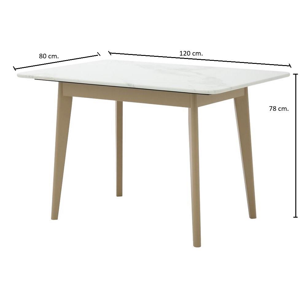 โต๊ะทานข้าว SB FURNITURE FREDRIC 19232559 120 ซม. สีขาว