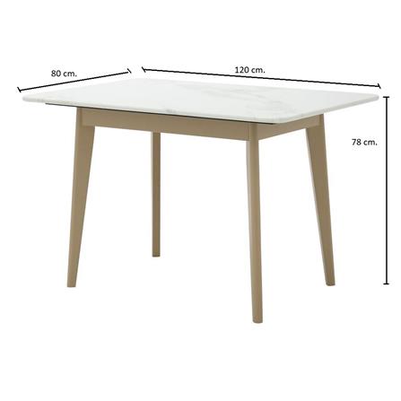 โต๊ะทานข้าว SB FURNITURE FREDRIC 19232559 120 ซม. สีขาว_4