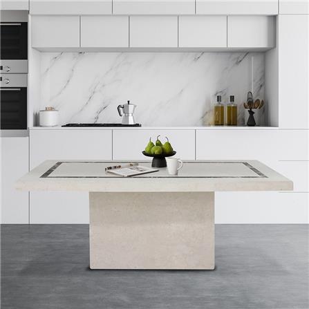 โต๊ะทานข้าว SB FURNITURE FLATTINUM 19090849 240 ซม. สีครีม_3