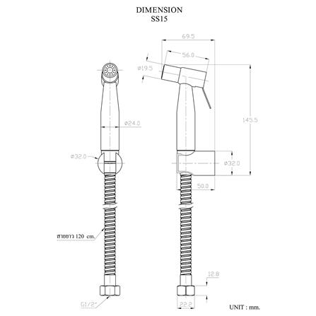 สายฉีดชำระครบชุด HANG SS-15_4