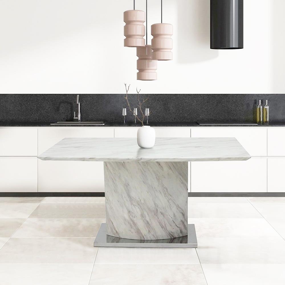 โต๊ะทานข้าว SB FURNITURE FESTO 19130123 150 ซม. สีขาว