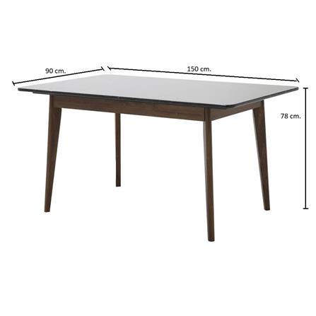 โต๊ะทานข้าว SB FURNITURE FREDRIC 19232562 150 ซม. สีดำ_4