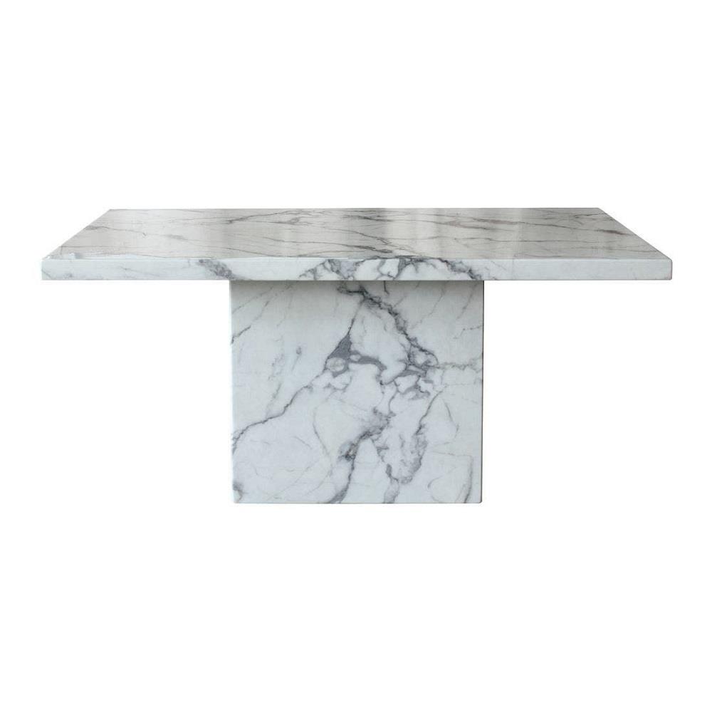 โต๊ะทานข้าว SB FURNITURE FLATTINUM 19068873 160 ซม. สีขาว