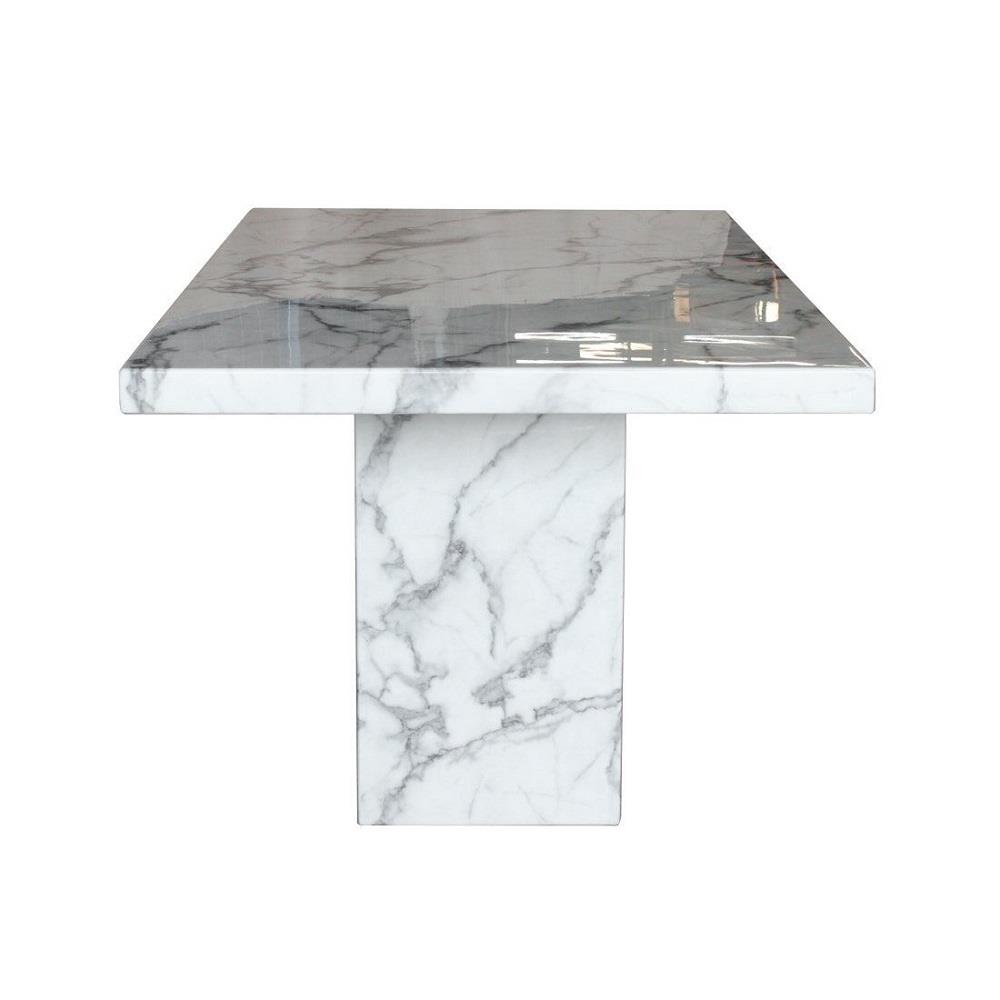 โต๊ะทานข้าว SB FURNITURE FLATTINUM 19068873 160 ซม. สีขาว