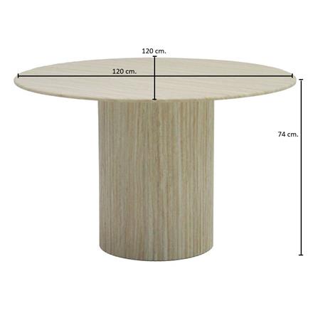 โต๊ะทานข้าว SB FURNITURE HASH BROWN 19235556 120 ซม. สีครีม_3