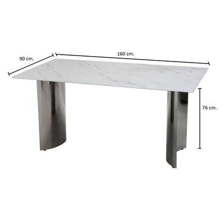 โต๊ะทานข้าว SB FURNITURE HORTON 19233865 160 ซม. สีขาว_4