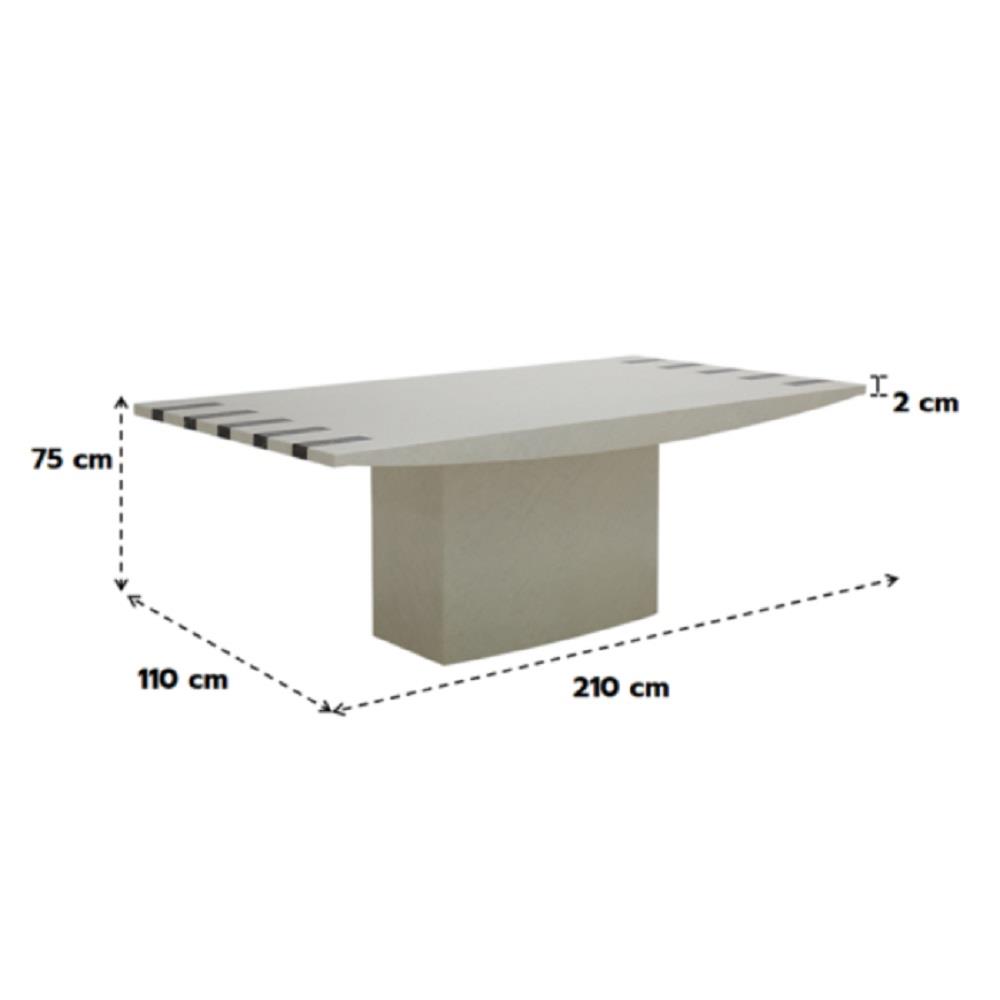 โต๊ะทานข้าว SB FURNITURE FERICO 19225520 210 ซม. สีครีม