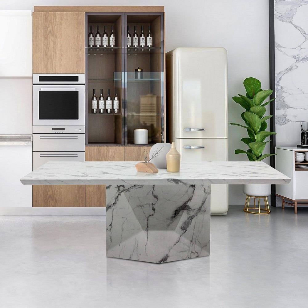 โต๊ะทานข้าว SB FURNITURE ACTORY 19152505 210 ซม. สีขาว