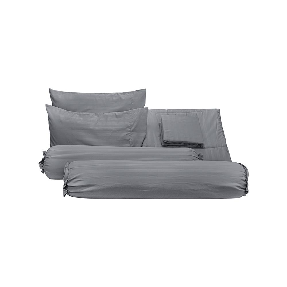 ชุดผ้าปูที่นอน 5 ฟุต (ชุด 6 ชิ้น) PICASSO CLASSIC STYLE IRIS สี GREY