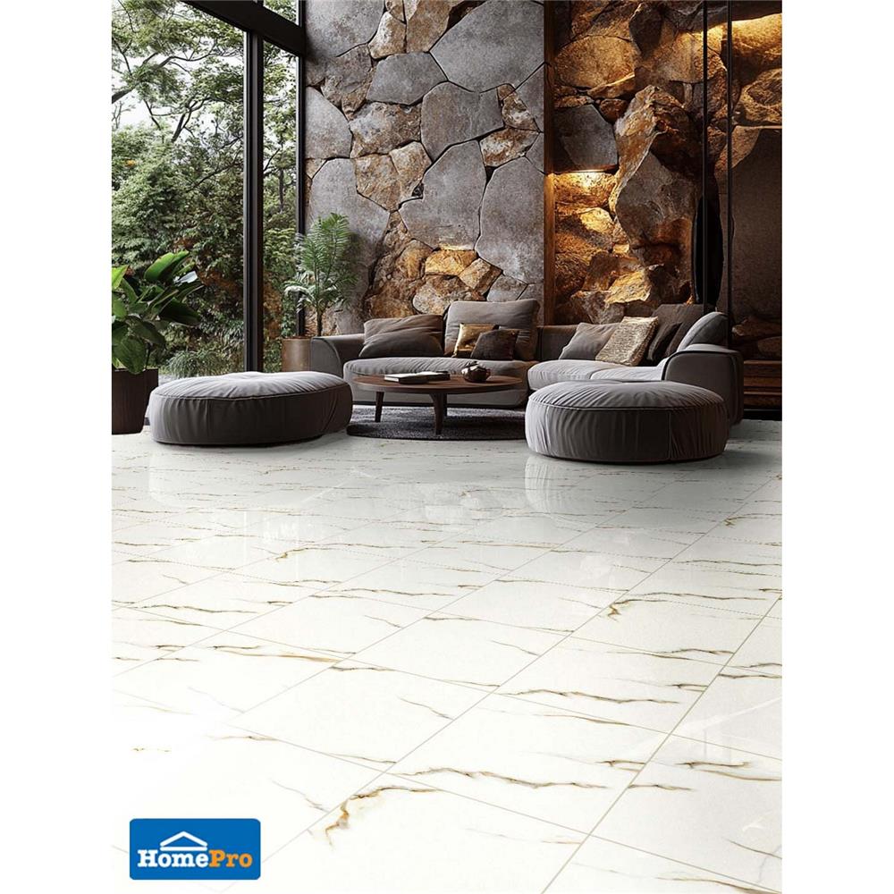 กระเบื้องพื้นพอร์ซเลน 60x60 ซม. DURAGRES โอเรสเต้ ขาว A 1.44 ตร.ม.