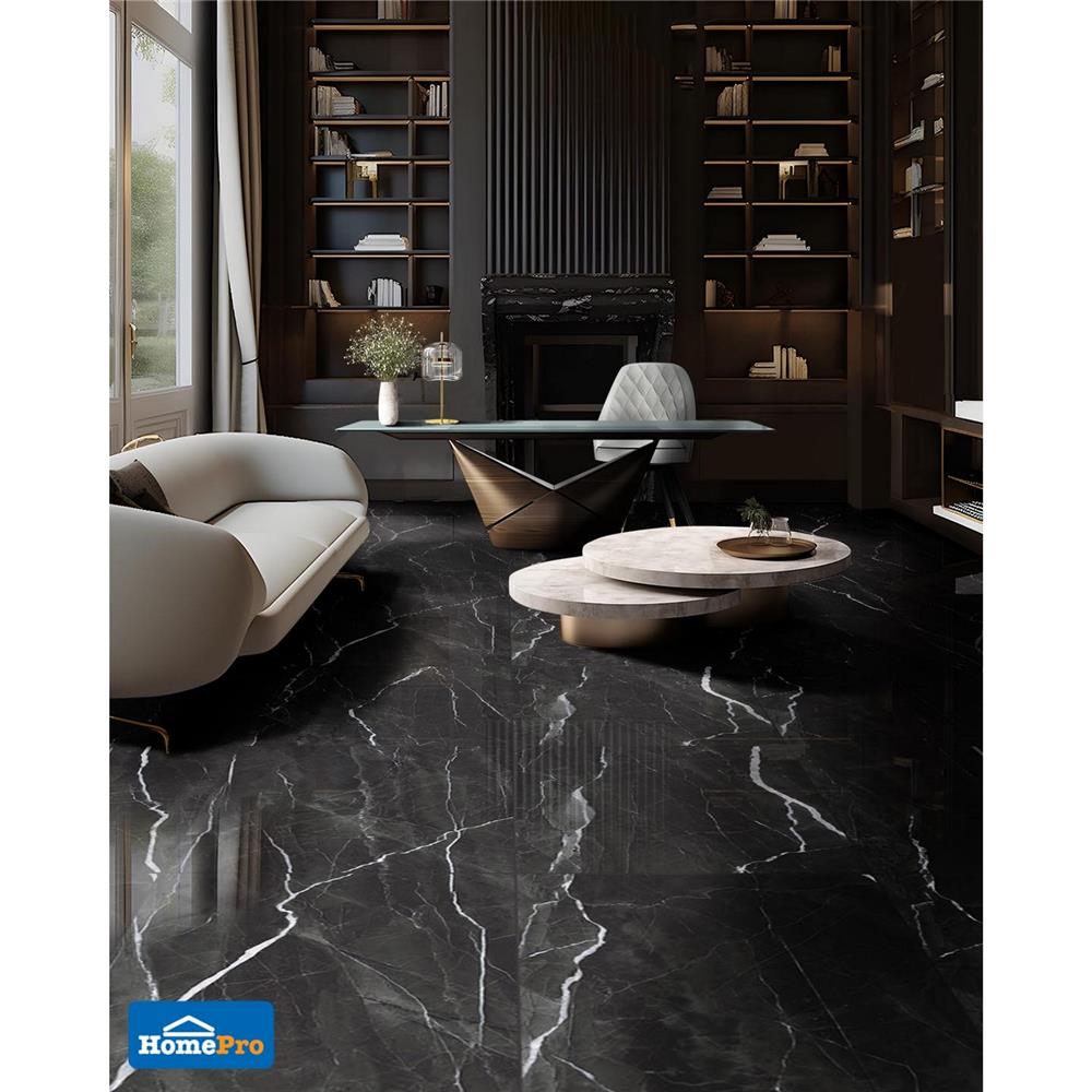 กระเบื้องพื้นพอร์ซเลน 60x60 ซม. DURAGRES เคียร่า เทาเข้ม A 1.44 ตร.ม.