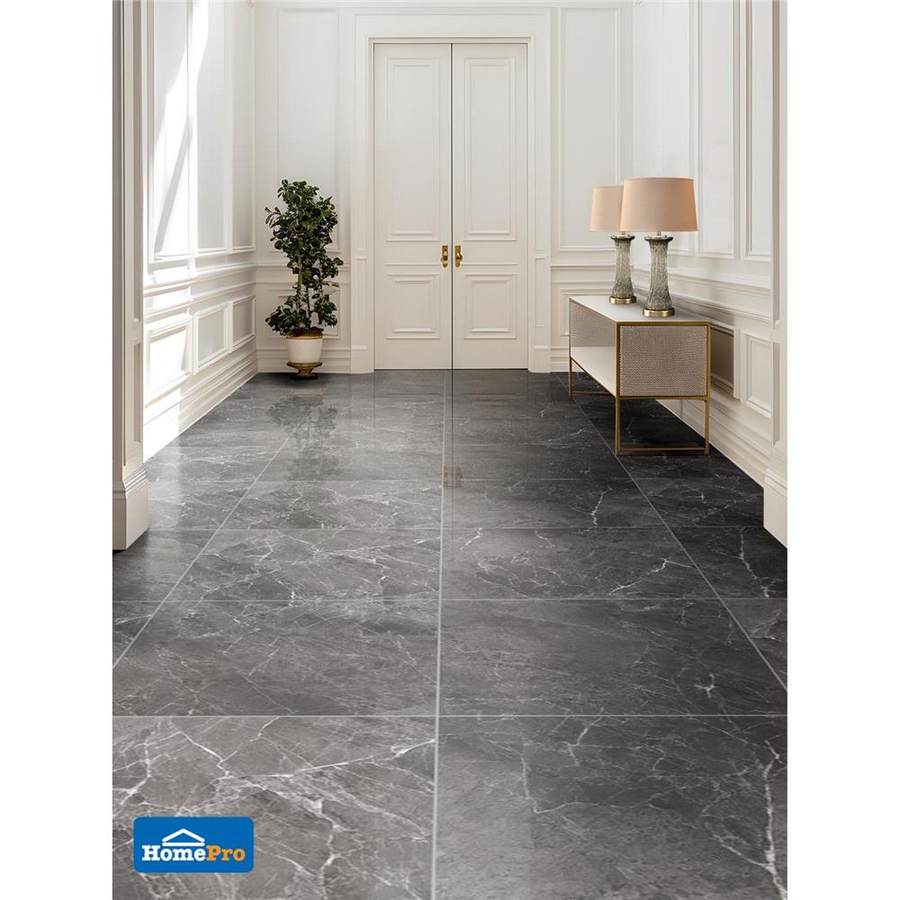 กระเบื้องพื้นพอร์ซเลน 60x60 ซม. DURAGRES โจเซฟิน เทาเข้ม A 1.44 ตร.ม.