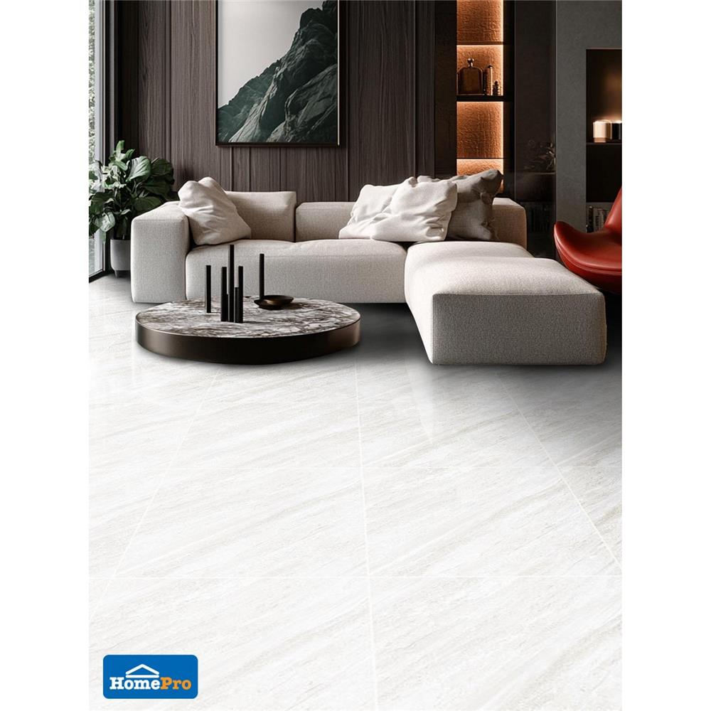 กระเบื้องพื้นพอร์ซเลน 60x60 ซม. DURAGRES ทีเซียโน่ ขาว A 1.44 ตร.ม.