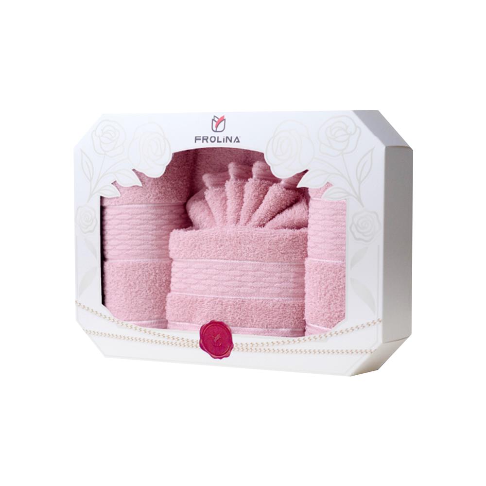 ผ้าขนหนู GIFT SET FROLINA GOLDEN THEADS สี PINK