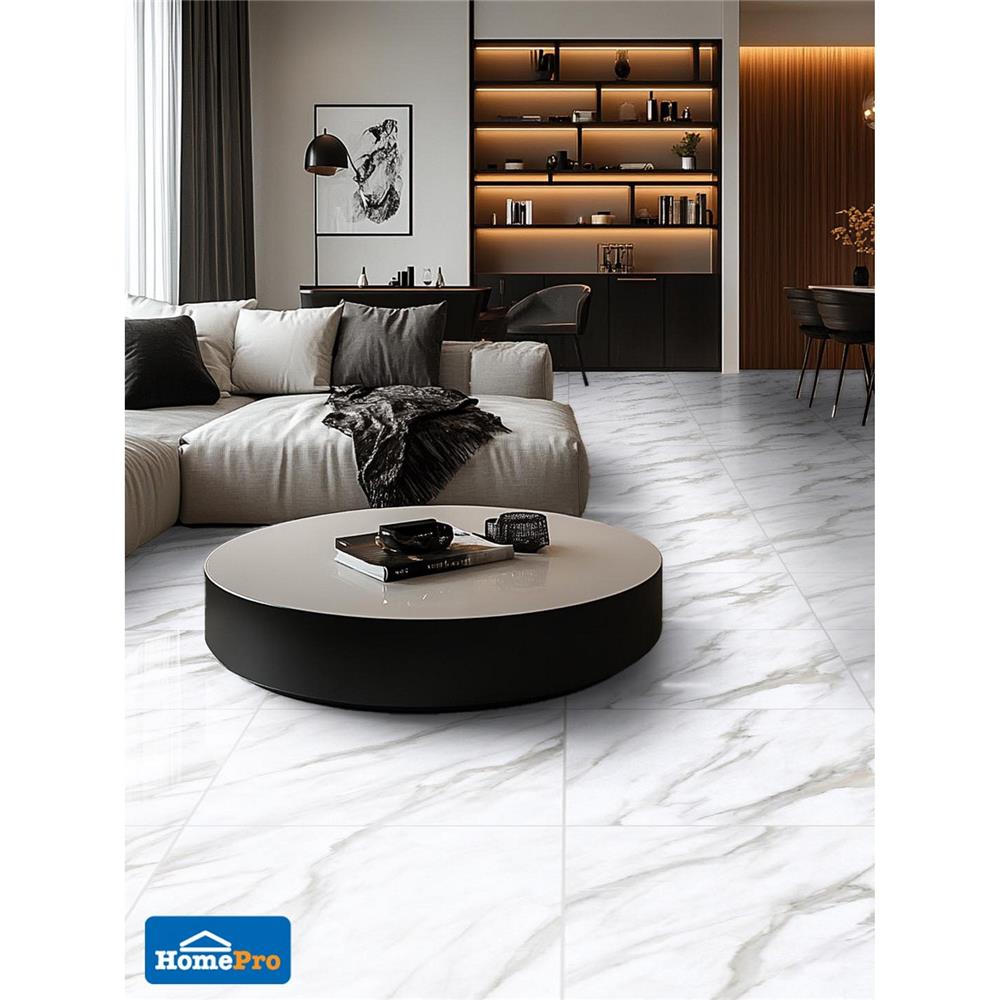 กระเบื้องพื้นพอร์ซเลน 60x60 ซม. DURAGRES เพอร์ลาโต ขาว A 1.44 ตร.ม.