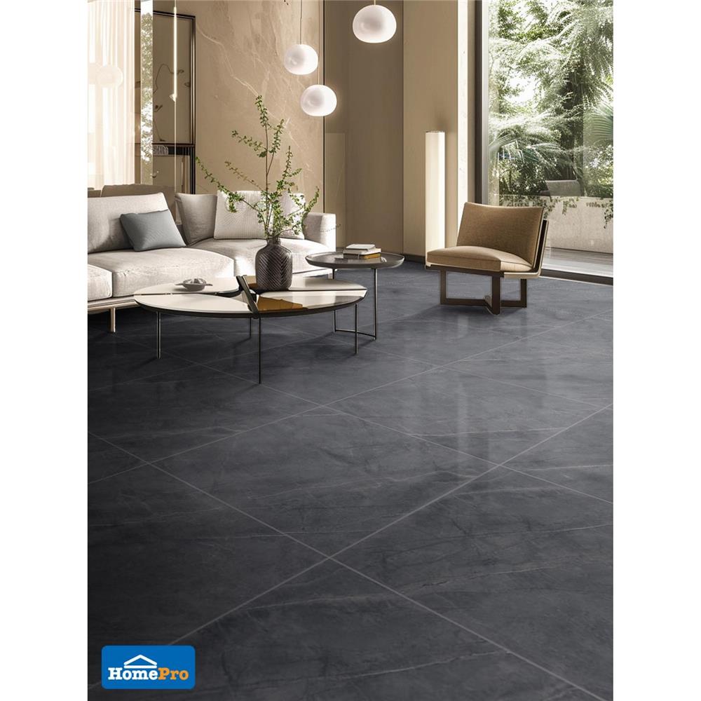 กระเบื้องพื้นพอร์ซเลน 60x60 ซม. DURAGRES อโมริโน่ เทาเข้ม A 1.44 ตร.ม.