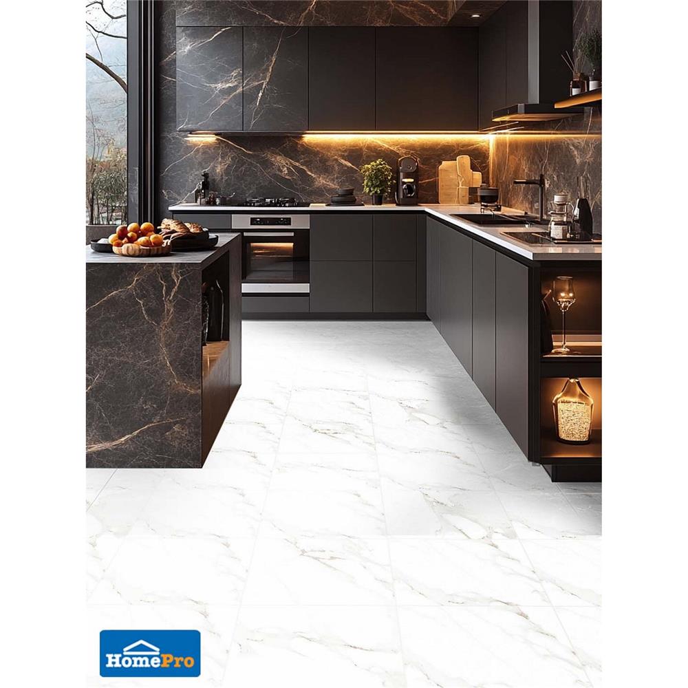 กระเบื้องพื้นพอร์ซเลน 60x60 ซม. DURAGRES อัลวิโน่ ขาว A 1.44 ตร.ม.