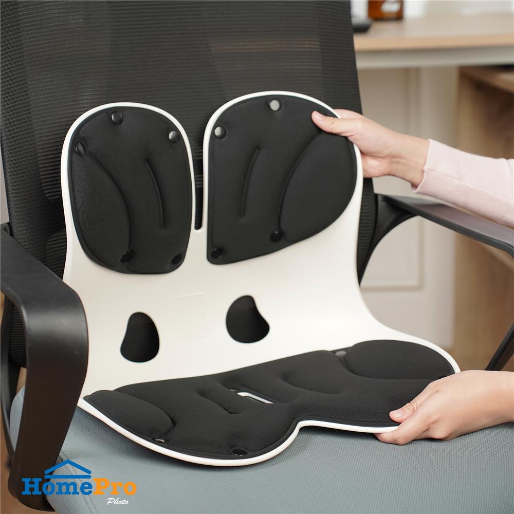 เบาะรองหลัง HOME LIVING STYLE ERGONO 17x13.5 นิ้ว สีดำ