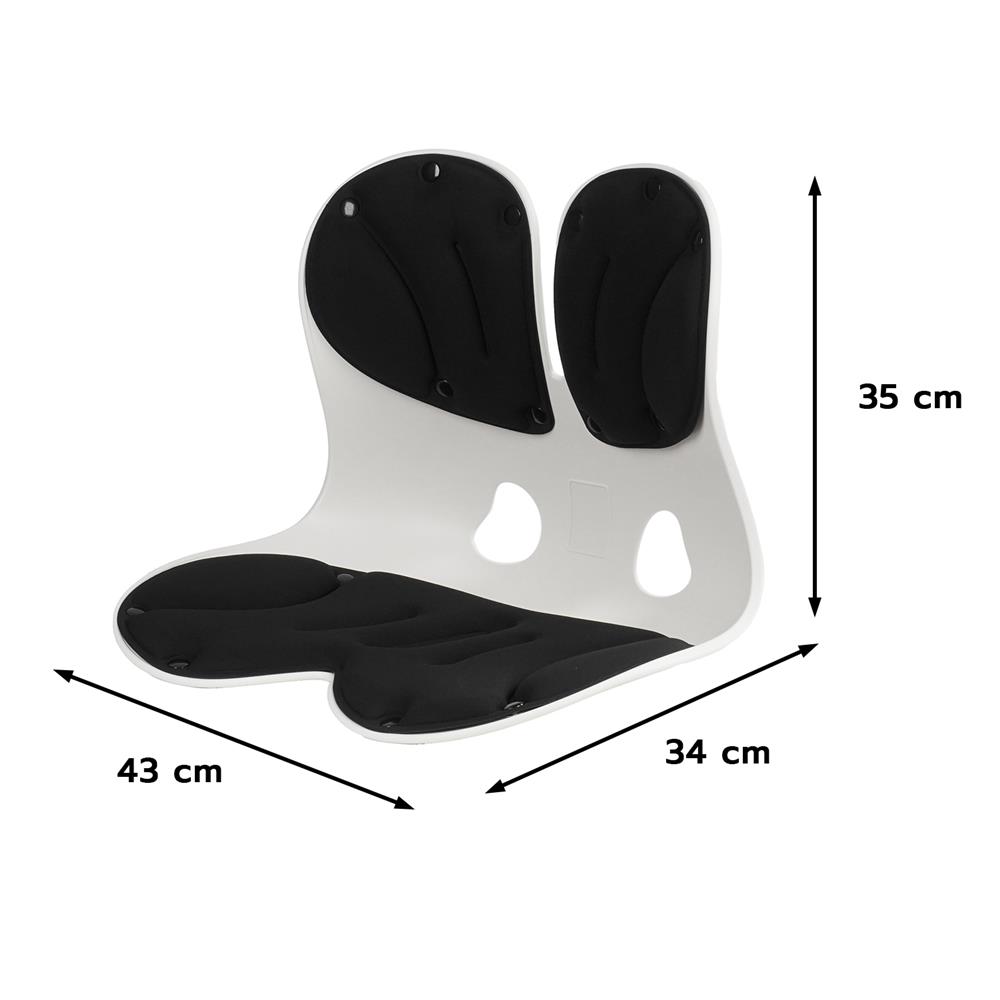 เบาะรองหลัง HOME LIVING STYLE ERGONO 17x13.5 นิ้ว สีดำ