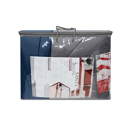 ผ้านวม SANTA BEDDING 100x90 นิ้ว สี GREY/NAVY BLUE_2