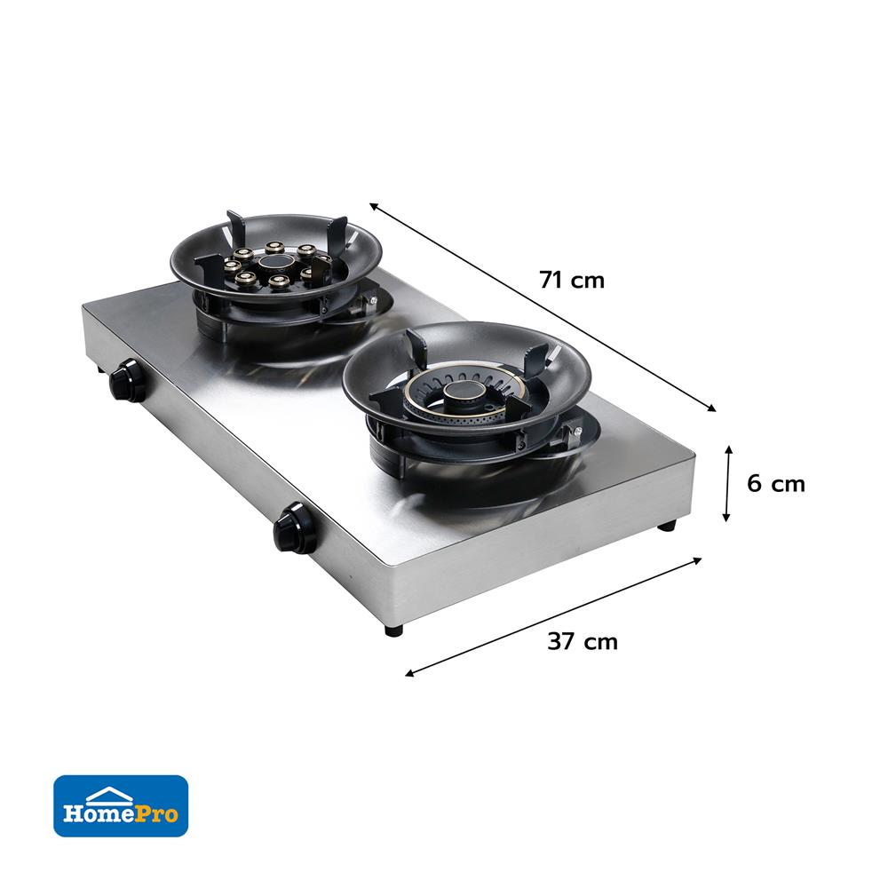 เตาแก๊สตั้งโต๊ะ 2 หัวแก๊ส KUCINE GA02