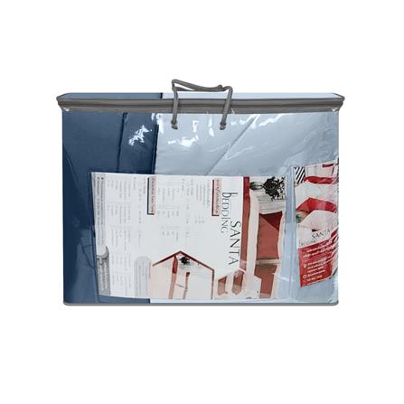 ผ้านวม SANTA BEDDING 100x90 นิ้ว สี LIGHT BLUE/NAVY BLUE_2