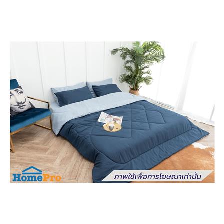 ผ้านวม SANTA BEDDING 100x90 นิ้ว สี LIGHT BLUE/NAVY BLUE_3