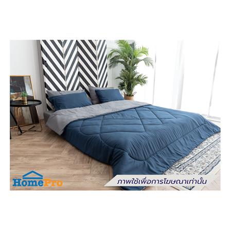 ผ้านวม SANTA BEDDING 70x90 นิ้ว สี GREY/NAVY BLUE_3